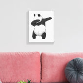 Panda op Hip Hop Dance Dab Canvas Afdruk (Insitu (Woonkamer))