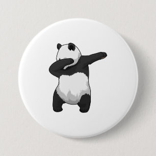 Panda op Hip Hop Dance Dab Ronde Button 7,6 Cm
