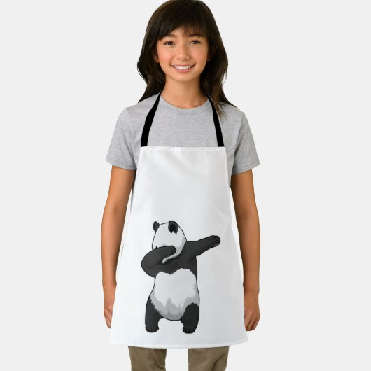 Panda op Hip Hop Dance Dab Schort (Insitu)