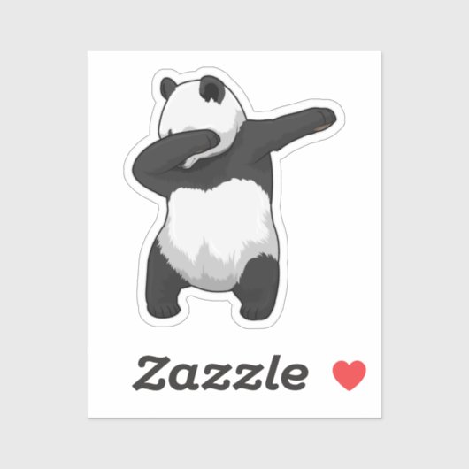 Panda op Hip Hop Dance Dab Sticker (Vel)