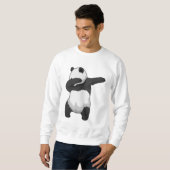 Panda op Hip Hop Dance Dab Trui (Voorkant volledig)