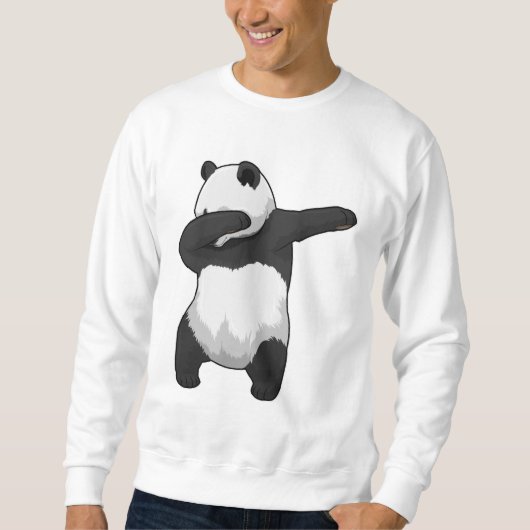 Panda op Hip Hop Dance Dab Trui (Voorkant)