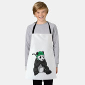 Panda op ijshockey met ijshockeystick schort (Gedragen)