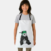 Panda op ijshockey met ijshockeystick schort (Insitu)
