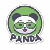 Panda op maat gesneden vinyl Sticker (Voorkant)