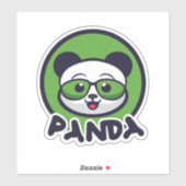 Panda op maat gesneden vinyl Sticker (Vel)