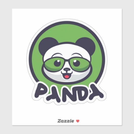 Panda op maat gesneden vinyl Sticker (Vel)