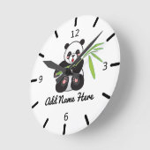 Panda op maat ronde klok (Hoek)