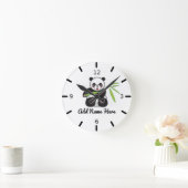Panda op maat ronde klok (Huis)