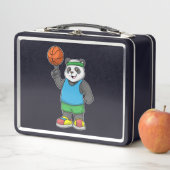 Panda op sport met Basketball (In situ)