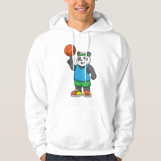 Panda op sport met Basketball Hoodie (Voorkant)