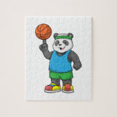 Panda op sport met Basketball Legpuzzel (Verticaal)