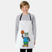 Panda op sport met Basketball Schort (Gedragen)