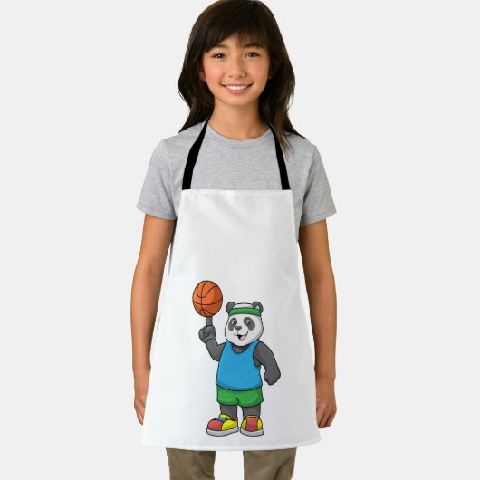 Panda op sport met Basketball Schort (Insitu)