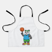 Panda op sport met Basketball Schort (Voorkant)