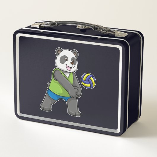 Panda op sport met volleybal (Achterkant)
