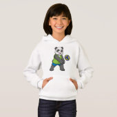 Panda op sport met volleybal (Voorkant volledig)