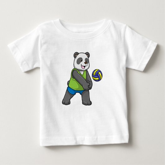 Panda op sport met volleybal (Voorkant)