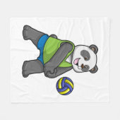 Panda op sport met volleybal fleece deken (Voorkant (Horizontaal))