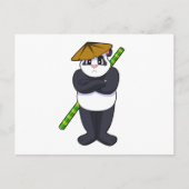 Panda op Stick vecht tegen de vechtsport in het ve Briefkaart (Voorkant)