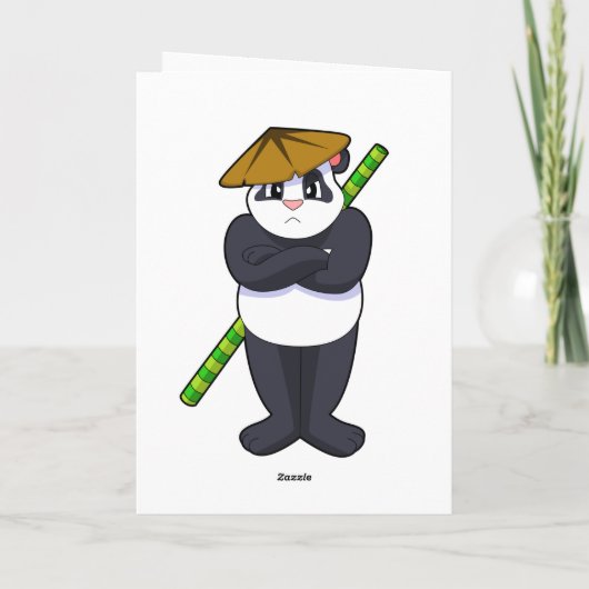 Panda op Stick vecht tegen de vechtsport in het ve Kaart (Achterkant)