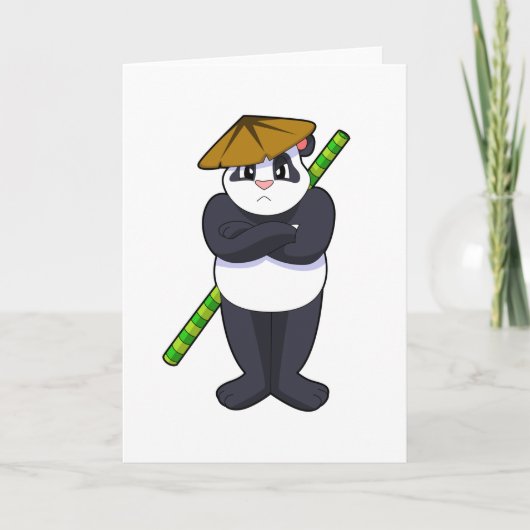 Panda op Stick vecht tegen de vechtsport in het ve Kaart (Voorkant)