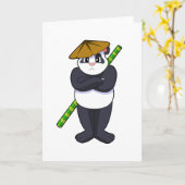 Panda op Stick vecht tegen de vechtsport in het ve Kaart (Gele Bloem)