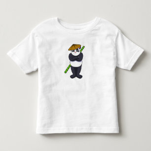 Panda op Stick vecht tegen de vechtsport in het ve Kinder Shirts