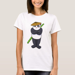 Panda op Stick vecht tegen de vechtsport in het ve T-shirt