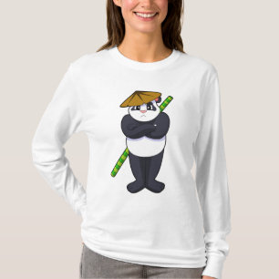 Panda op Stick vecht tegen de vechtsport in het ve T-shirt