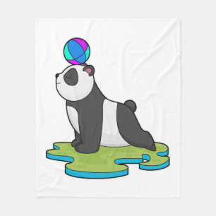 Panda op Yoga Fitness Fleece Deken