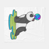 Panda op Yoga Fitness Fleece Deken (Voorkant (Horizontaal))