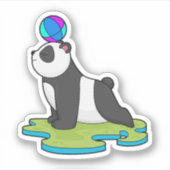 Panda op Yoga Fitness Sticker (Voorkant)