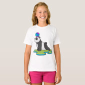 Panda op Yoga Fitness T-shirt (Voorkant volledig)