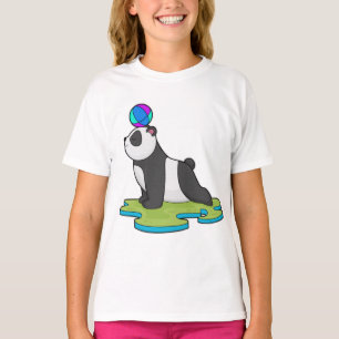 Panda op Yoga Fitness T-shirt
