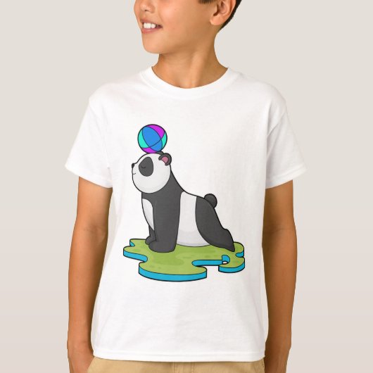 Panda op Yoga Fitness T-shirt (Voorkant)