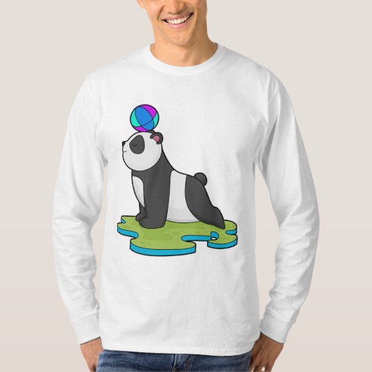 Panda op Yoga Fitness T-shirt (Voorkant)