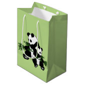 Panda opgroeien medium cadeauzakje (Voorkant Gekanteld)