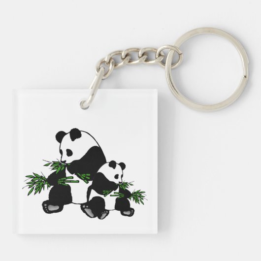 Panda opgroeien sleutelhanger (Achterkant)