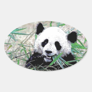 Panda Ovale Sticker