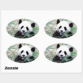 Panda Ovale Sticker (Vel)