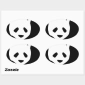 Panda Ovale Sticker (Vel)