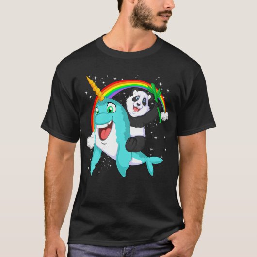 panda over narwaliteit t-shirt (Voorkant)