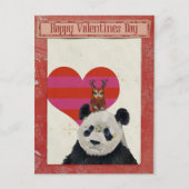 PANDA & OWL VALENTIJNSDAG Ansichtkaart Feestdagenkaart (Voorkant)