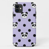 panda paars Case-Mate iPhone case (Achterkant)