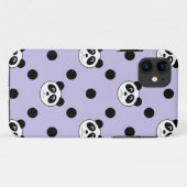 panda paars Case-Mate iPhone case (Achterkant (horizontaal))