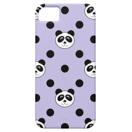panda paars Case-Mate iPhone case (Achterkant)