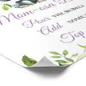 Panda Paarse Bloemen Groen Bamboo Momosa Bar Poster (Hoek)