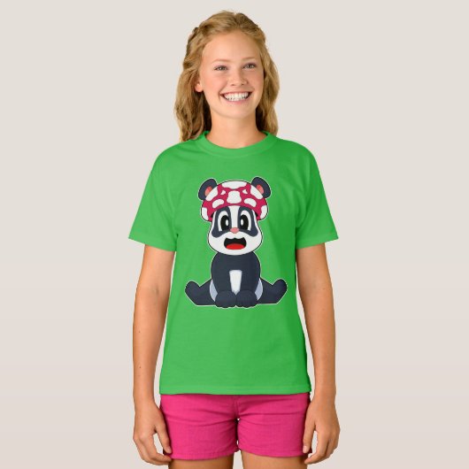 panda-paddenstoel t-shirt (Voorkant volledig)