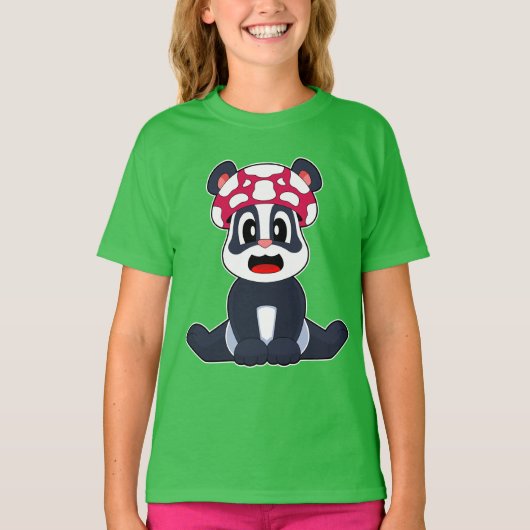 panda-paddenstoel t-shirt (Voorkant)